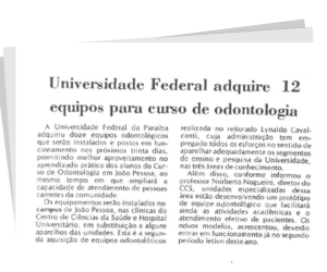 Universidade Federal adquire 12 equipos para curso de odontologia