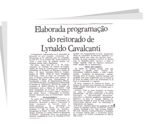 Elaborada programação do reitorado de Lynaldo Cavalcanti