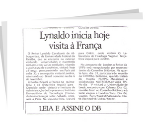 Lynaldo inicia hoje visita à França